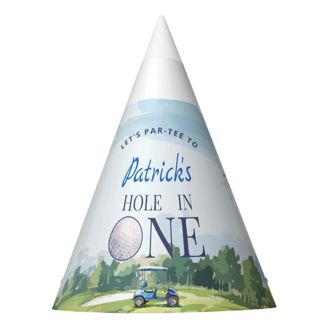 Chapeaux De Fètes Hole In One Golf 1st Birthday  (Devant)