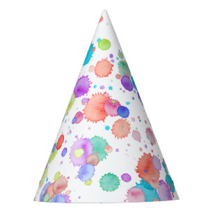 Chapeaux De Fètes holiES - Splatter multicolore 1 + votre backgr.