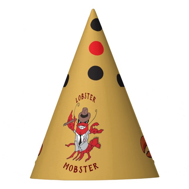 Chapeaux De Fètes Homard Homard 🦞 Drôle Cartoon Gangster (Devant)
