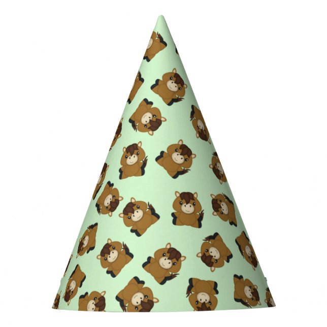 Chapeaux De Fètes Horse fête d'anniversaire Vert (Devant)