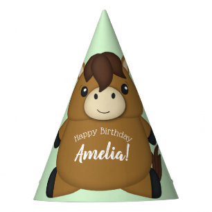 Chapeaux De Fètes Horse fête d'anniversaire Vert