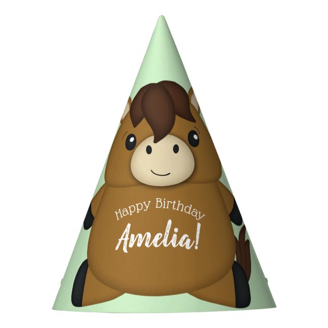 Chapeaux De Fètes Horse fête d'anniversaire Vert (Devant)