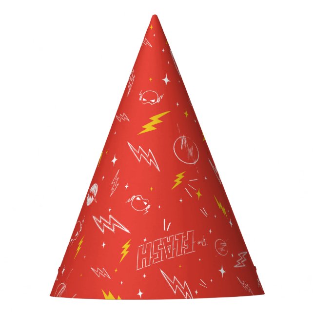 Chapeaux De Fètes Icône de la foudre Flash et motif doodle (Devant)