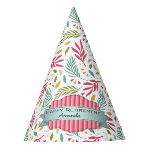 Chapeaux De Fètes ID Motif de feuilles éparpillées d'été387