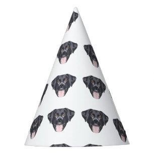 Chapeaux De Fètes Illustration Black Labrador retraçant avec des so