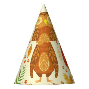 Chapeaux De Fètes Illustration d'animaux de forêt ornementaux.