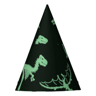 Chapeaux De Fètes Illustration de silhouette Vintage des os de dinos