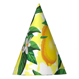 Chapeaux De Fètes Imaginaire citron : Motif Floral Créatif