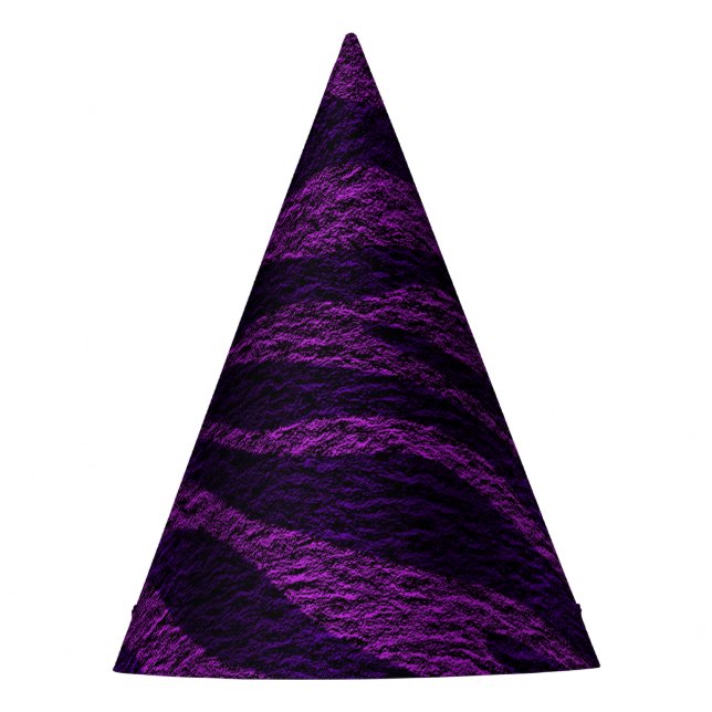 Chapeaux De Fètes Impression Zèbre Violet Fête d'anniversaire de la  (Devant)