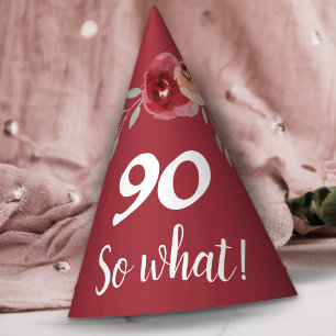 Chapeaux De Fètes Inspirationnel Bourgogne Rose Floral 90e anniversa