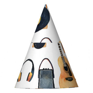 Chapeaux De Fètes Instruments de musique : aquarelle transparente