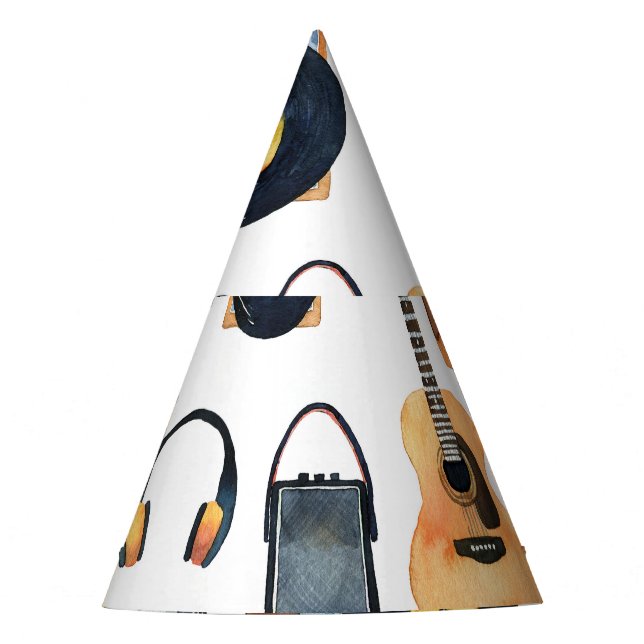 Chapeaux De Fètes Instruments de musique : aquarelle transparente (Devant)