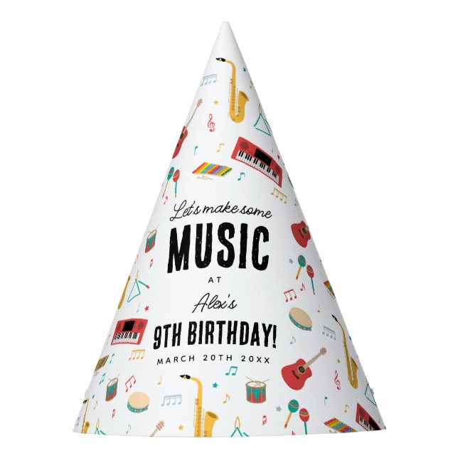 Chapeaux De Fètes Instruments de musique Thème de fête d'anniversair (Devant)