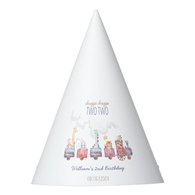 Chapeaux De Fètes Invitation d'anniversaire "Toy Train All Aboard",  (Devant)