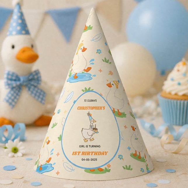 Chapeaux De Fètes It’s ONE Silly Goose Retro 1st Birthday Fun Modern (It’s ONE Silly Goose Retro 1st Birthday Fun Modern Party Hat
)