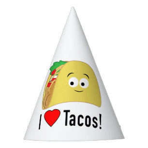 Chapeaux De Fètes J'aime le casquette d'anniversaire de tacos