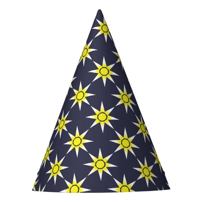Chapeaux De Fètes Jaune Blanc Magique Sun Produit (Devant)