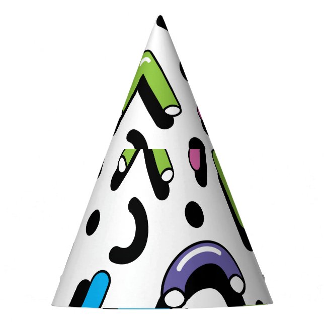 Chapeaux De Fètes Jeu géométrique : Motif de formes de Doodles (Devant)