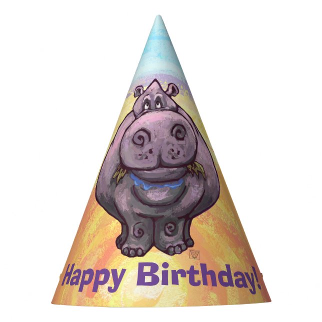 Chapeaux De Fètes Joli anniversaire à Hippo (Devant)