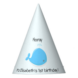 Chapeaux De Fètes Joli bébé baleine kawaii anniversaire de enfant de