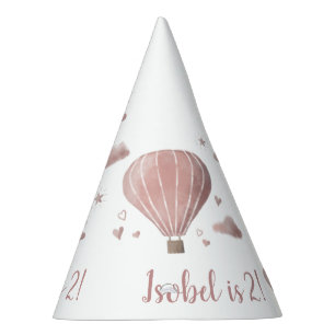 Chapeaux De Fètes Joli Casquette du Hot Air Balloon Party Watercolor