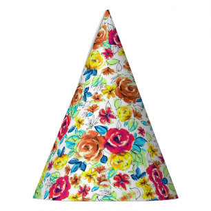 Chapeaux De Fètes Joli coloré vintage rose motif casquette