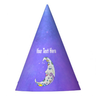 Chapeaux De Fètes Joli Crescent Lune Abstrait Formes Violet