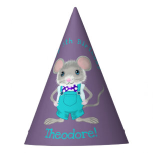 Chapeaux De Fètes Joli et élégant petit souris anniversaire personna