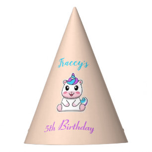 Chapeaux De Fètes Joli licorne blanc rose