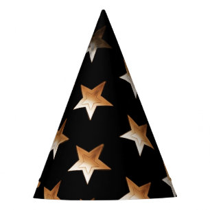 Chapeaux De Fètes Joli Magicien Noir Étoile Dorée