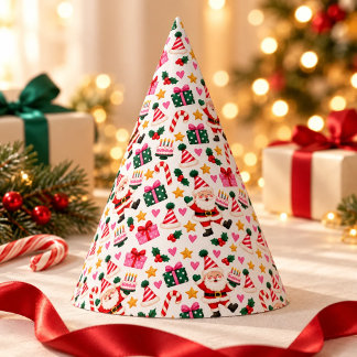 Chapeaux De Fètes Joli motif festif de Noël pour anniversaire avec l