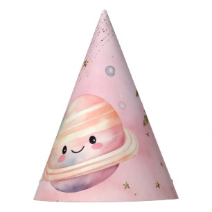 Chapeaux De Fètes Joli rose Extérieur planète fille Anniversaire