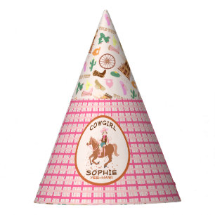 Chapeaux De Fètes Jolie Cowgirl et cheval fête d'anniversaire