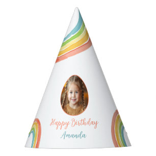 Chapeaux De Fètes Jolie Pastel coloré Rainbow Girls Photo Anniversai