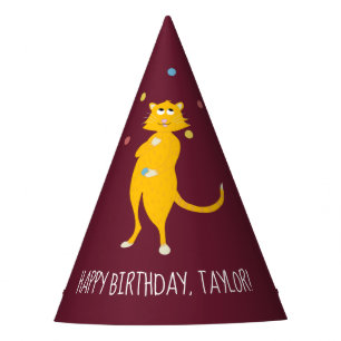 Chapeaux De Fètes Jongler Cartoon Chat Personnalisé Contrebandeurs