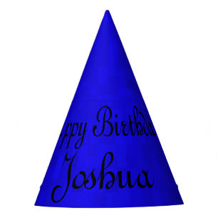 Chapeaux De Fètes Joshua, Joyeux Casquette d'anniversaire bleu.