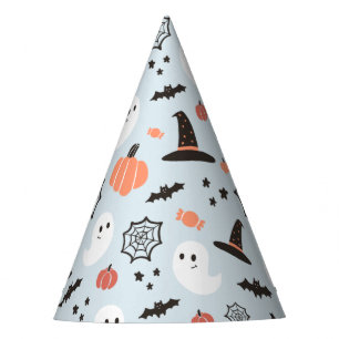 Chapeaux De Fètes Jour d'anniversaire bleu d'Halloween moderne