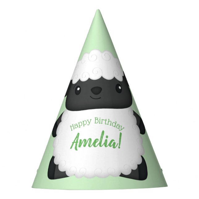 Chapeaux De Fètes Jour d'anniversaire du mouton Vert (Devant)