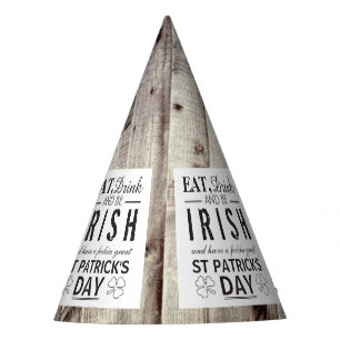 Chapeaux De Fètes Journée vintage de la St Patrick en bois irlandais