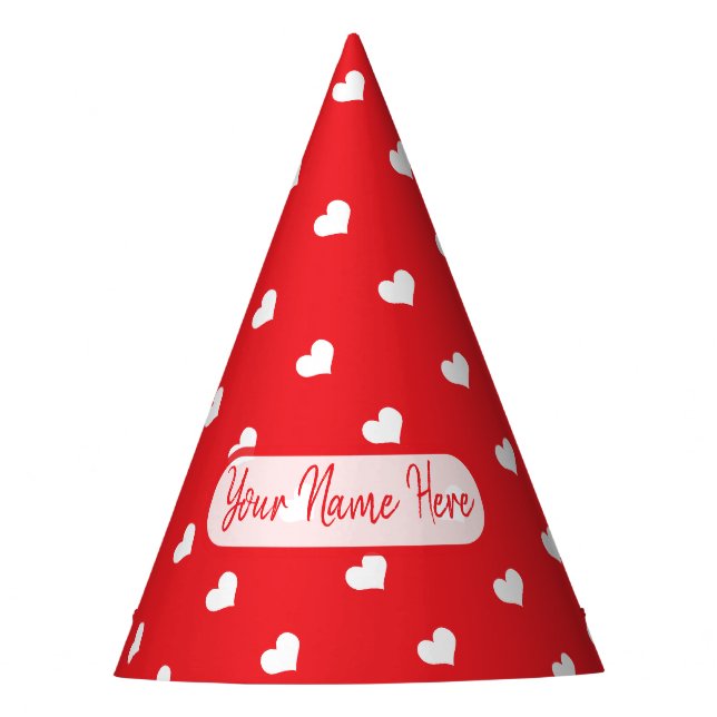 Chapeaux De Fètes Joyeuse Saint-Valentin Moderne Motif d'Amour (Devant)