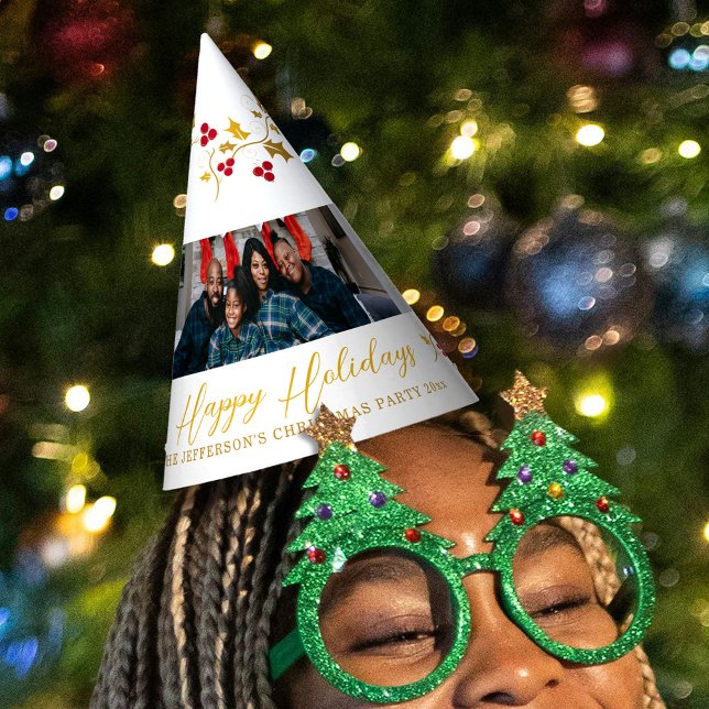 Chapeaux De Fètes Joyeuses vacances 5 photos sainte et baies blanc (Créateur téléchargé)