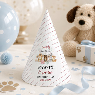 Chapeaux De Fètes Joyeux 1er Anniversaire Garçon Chien Toutou Fête
