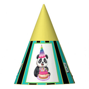 Chapeaux De Fètes Joyeux anniversaire à Cute Panda