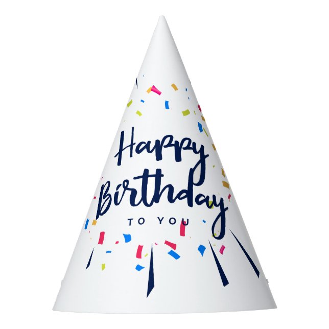 Chapeaux De Fètes Joyeux anniversaire à vous confetti (Devant)