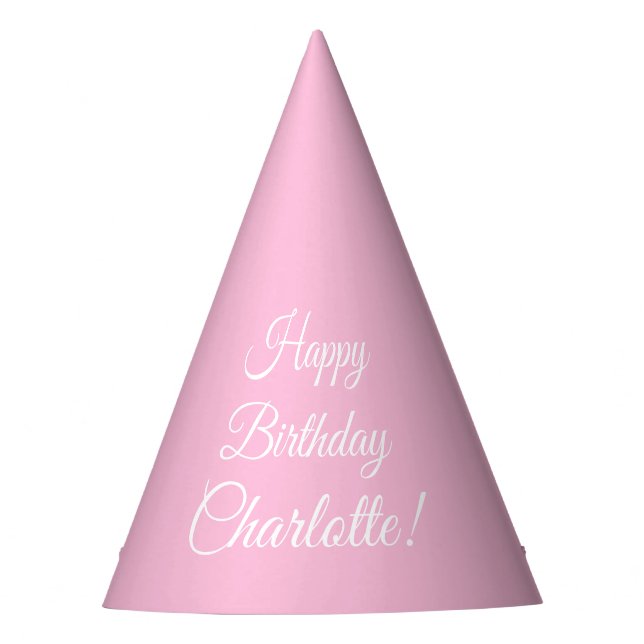 Chapeaux De Fètes Joyeux Anniversaire nom de script personnalisé tex (Devant)