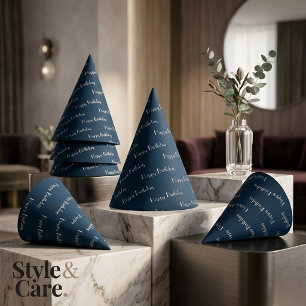 Chapeaux De Fètes Joyeux Anniversaire Texte Personnalisé Motif Navy