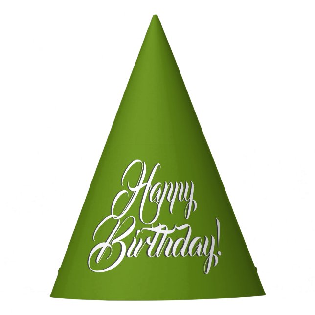 Chapeaux De Fètes Joyeux anniversaire vert d'Avocado clair (Devant)