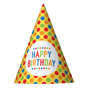 Chapeaux De Fètes Joyeux Casquette de fête des Dots d'anniversaire