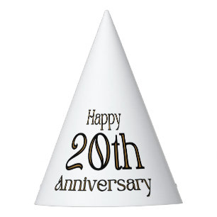 Chapeaux De Fètes Joyeux Casquette de la fête du 20e anniversaire