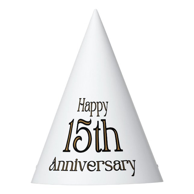 Chapeaux De Fètes Joyeux Casquette du 15e anniversaire (Devant)